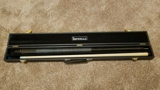 Vintage Imperial Mila Pool Cue Stick,  58 " Long,  2 Pc,  With Hard Case