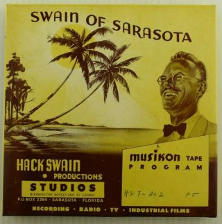 Vintage Hack Swain Of Sarasota Musikon Tape Program 2 Reel To Reel