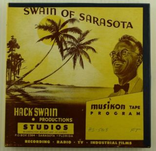 Vintage Hack Swain Of Sarasota Musikon Tape Program Reel To Reel