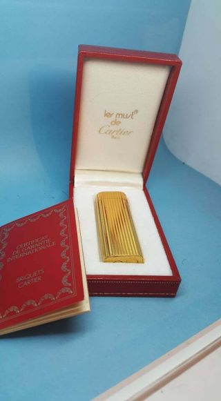 Vintage Cartier Lighter Swiss Made Very Rare And