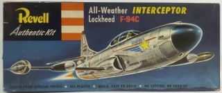 Aviation : All - Weather Lockheed F - 94c Interceptor Revell Model Kit.  Vintage (by)