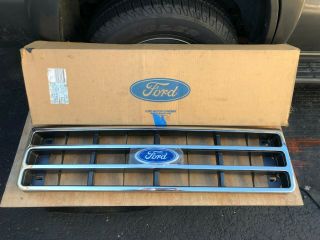 Nos 1989 - 91 Ford F150 Pickup Truck Bronco Chrome Grille W/emblem Ornament Rare