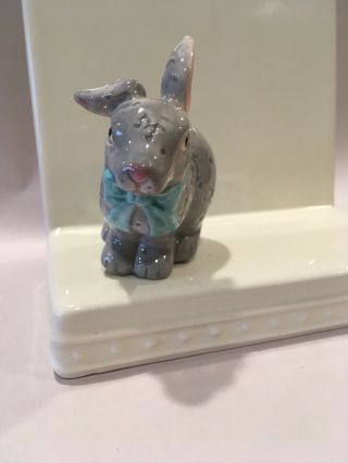 Nora Fleming Gray Bunny Rabbit Retired Mini NF Initials All Over Rare Easter 2