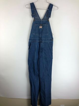 Vintage Adult Mens Oshkosh Bgosh Bib Overalls Denim Blue Jeans 30x30 Vestbak