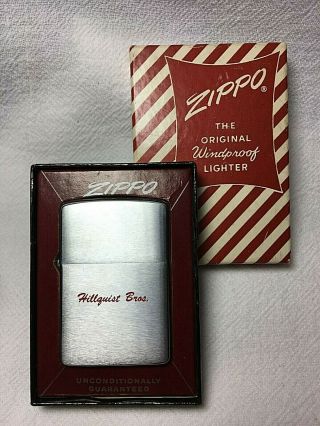 1962 Vintage Zippo Lighter,  Logo Etched & Painted,  Candy Strip Box,  W/ Box