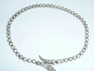 Fantastic Ladies Vintage Snake & Crystal Body Choker Necklace 13 Inches