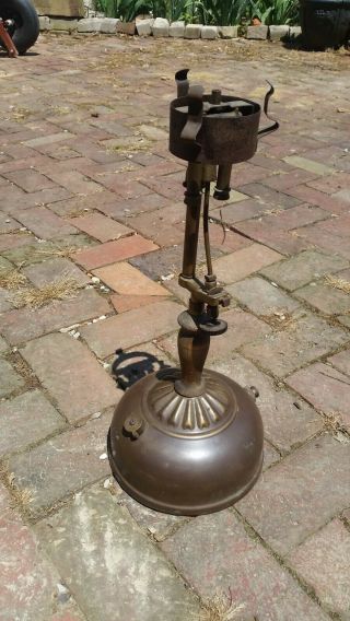Vintage Antique Coleman Quick - Lite Gas Lamp Lantern Double Mantle