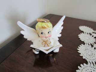 Vintage Holt Howard Christmas Angel Candle Holder Caroler Figurine