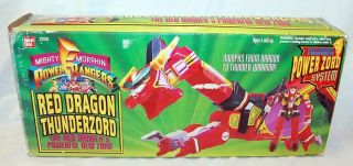 Vintage 1994 Power Rangers Red Dragon Thunderzord Set Bandai Boxed Complete