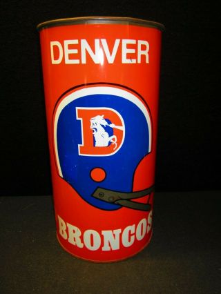 Vintage - Denver Broncos - 19 " Waste Basket - Trash Can