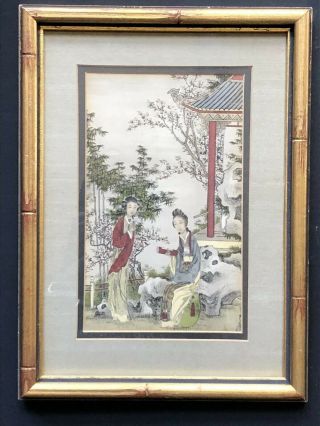 RARE Vintage Chinese Asian Gold Bamboo WOOD Antique Frames PRINTS Art Andres Inc 2