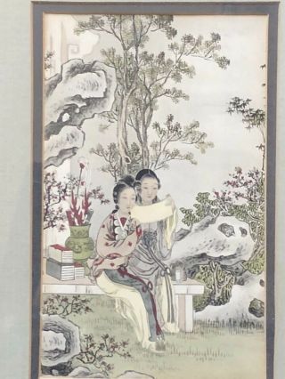 RARE Vintage Chinese Asian Gold Bamboo WOOD Antique Frames PRINTS Art Andres Inc 4