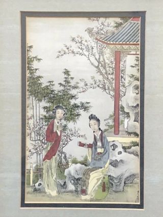 RARE Vintage Chinese Asian Gold Bamboo WOOD Antique Frames PRINTS Art Andres Inc 5