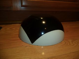 RARE BLACK & WHITE CATHRINEHOLM NORWAY ENAMEL BOWL 9 1/2 