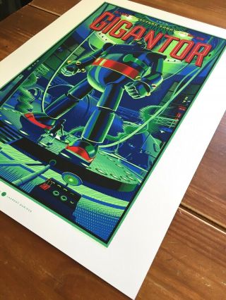 " Gigantor " Artist - Laurent Durieux Rare Limited Edition Screen Print $250 Obo