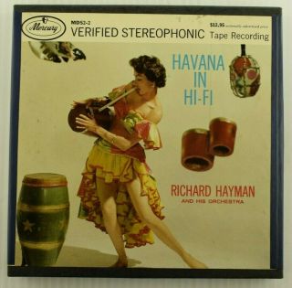 Vintage Richard Hayman Havana In Hifi Stacked Inline 7 1/2 Reel To Reel