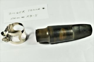 Bilger Tenor Saxophone Mouthpiece Rare Vintage Hard Rubber