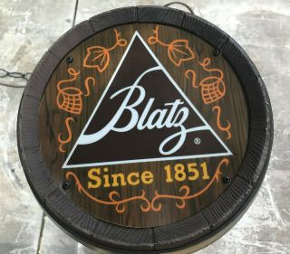 Vintage Blatz Rotating Beer Keg Motion Sign Late 1950 ' s Early 1960 ' s Brewerania 8
