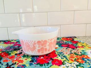 Vintage Pyrex Pink Amish Butterprint Casserole Dish 473 1 Qt