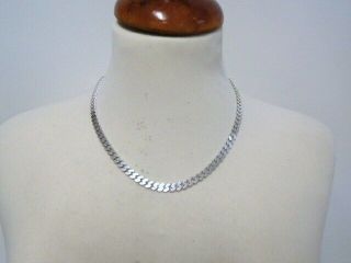 Binder Friedrich,  Finland: Vintage Sterling Silver Heavy Chain Necklace 18 " Long