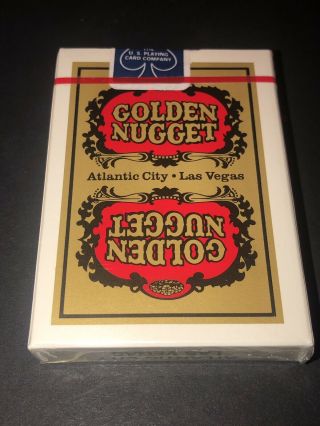 Gold Brown Mustard Atlantic City Golden Nugget Playing Cards Rare Type 6