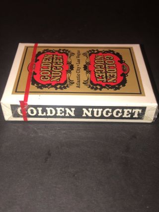 Gold Brown Mustard Atlantic City Golden Nugget Playing Cards Rare Type 6 4