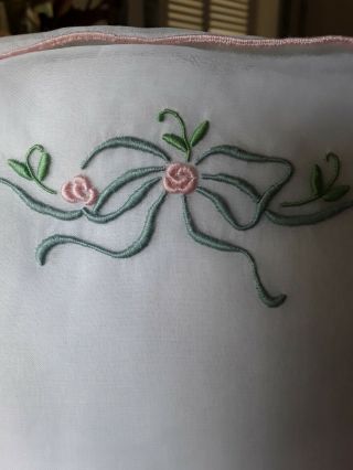 Marghab Vintage linen tea cosie.  Silk organza,  hand embroided in Madeira. 3