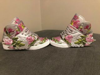 Adidas,  Jeremy Scott,  Js Wings Floral Reflective,  Size 12,  Rare