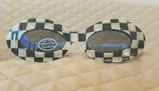 Vintage Thick Checker Board Sunglasses By Victory Optical - Retro 60s/70s.