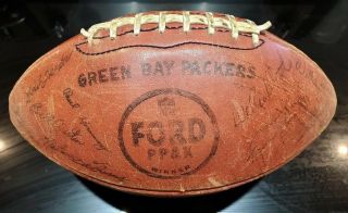Rare Signed 1961 Green Bay Packers Football - Lombardi Starr Nitschke,  Auto