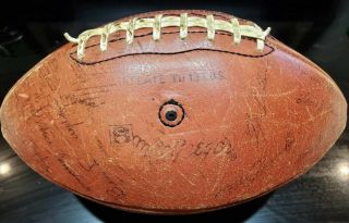 RARE SIGNED 1961 Green Bay Packers football - Lombardi Starr Nitschke,  AUTO 2