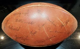 RARE SIGNED 1961 Green Bay Packers football - Lombardi Starr Nitschke,  AUTO 3