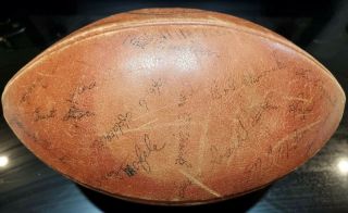 RARE SIGNED 1961 Green Bay Packers football - Lombardi Starr Nitschke,  AUTO 4