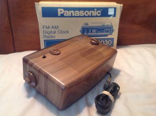 Vintage 1970 ' s PANASONIC FLIP CLOCK ALARM AM FM RADIO RC - 6030 W/Original Box 4
