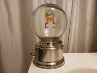 Vintage Ford Glass 1 Cent Gumball Machine Collectors Piece