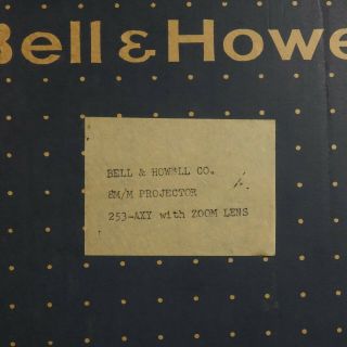 Vintage Bell & Howell Model 253 - AXY 8mm Movie Projector w/ Zoom lens Film 7