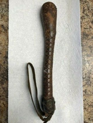 Vintage Woven Leather Slap Jack Or Sap,  Billy Club,  Black Jack,  Police Collectible