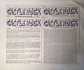 Stephen King Castle Rock Newsletters Vol.  1 1 Thru Vol 4 12 4 Yrs.  Rare It