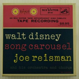 Vintage Walt Disney Song Carousel Joe Reisman Rca Victor Bp36 Reel To Reel