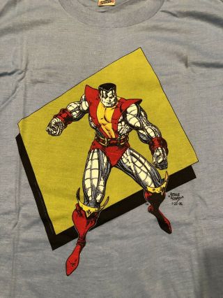 Vintage Marvel 1986 T Shirt Colossus Arthur Adams Art X - Men