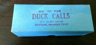 Vintage Rich - N - Tone Duck Call Box With Business Card And