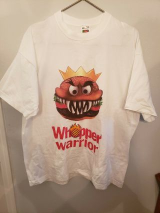 Vintage 1996 Burger King Promo T - Shirt Whopper Warrior Xxl Tshirt Rare