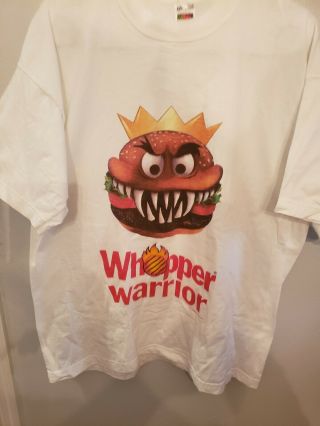 Vintage 1996 Burger King Promo T - Shirt Whopper Warrior XXL TShirt RARE 2