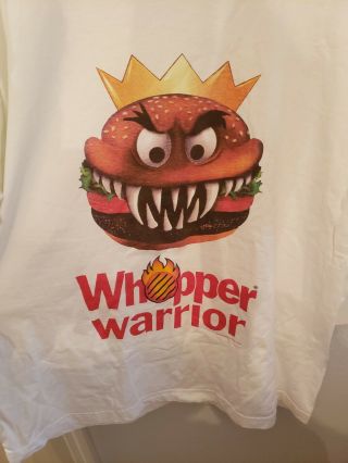 Vintage 1996 Burger King Promo T - Shirt Whopper Warrior XXL TShirt RARE 4