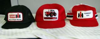Vtg K - Brand Swingster Case Ih International Farm Tractor Snapback Trucker Hats