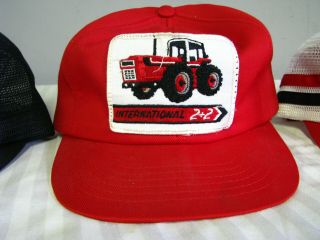 Vtg K - Brand Swingster Case Ih International Farm Tractor Snapback Trucker Hats 3