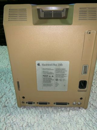 Vintage Apple Macintosh Plus Desktop Computer And Keyboard M0001A Parts/Repair 5
