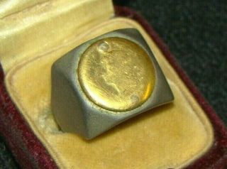 Vintage Antique Handmade Us Liberty Head $1 One Dollar Gold Coin Ring Size 7