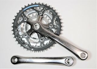 Vintage Shimano Stx Special Edition Bicycle 175 Mm 42/34/24 T Crank Set Fc - Mc31