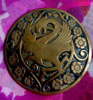 Antique Brooch,  Dragon,  Paris,  Brass,  Art Nouveau,  Mother Of Dragons